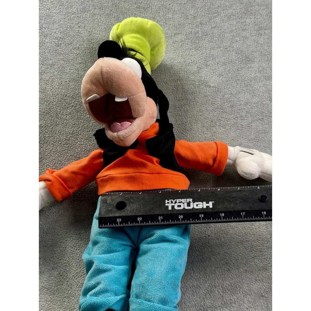 Disney Goofy Plush Stuffed Animal 21 Inch Classic Orange Sweater Blue Pants Hat